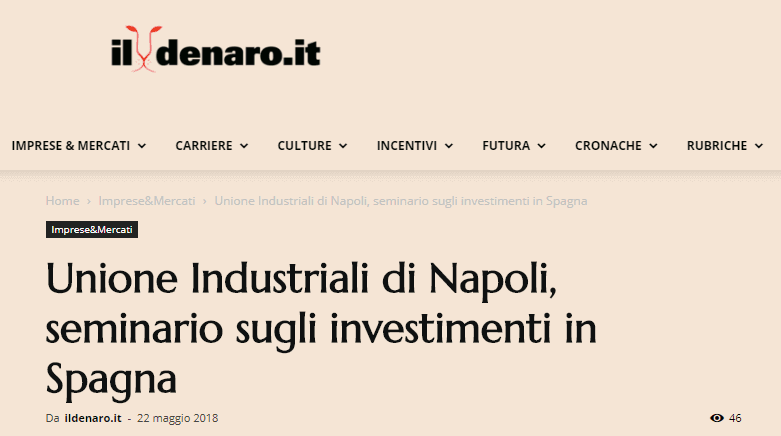 Unione Industriali di Napoli, seminario sugli investimenti in Spagna - Ildenaro.it